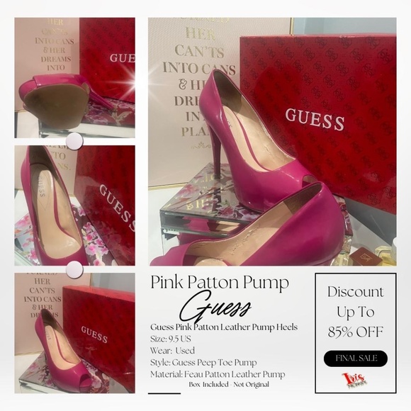 Pink Platform Peep Pump | Guess - Picture 1 of 9